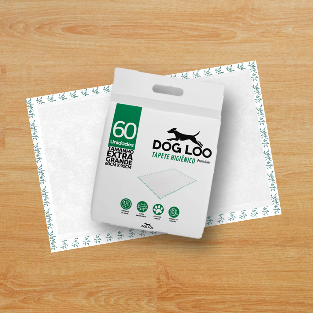 Detalhes do Tapete Higiênico Para Cachorro Dog Loo 60x90cm 60 unidades Alta Absorção