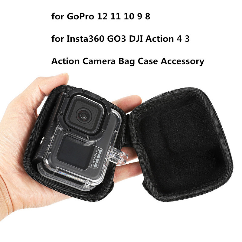 Bolsa De Armazenamento Protetora Para GoPro 12 Hero 12 11 10 9 Câmera De Ação Estojo À Prova D'água Mini Shell Caixa Dji