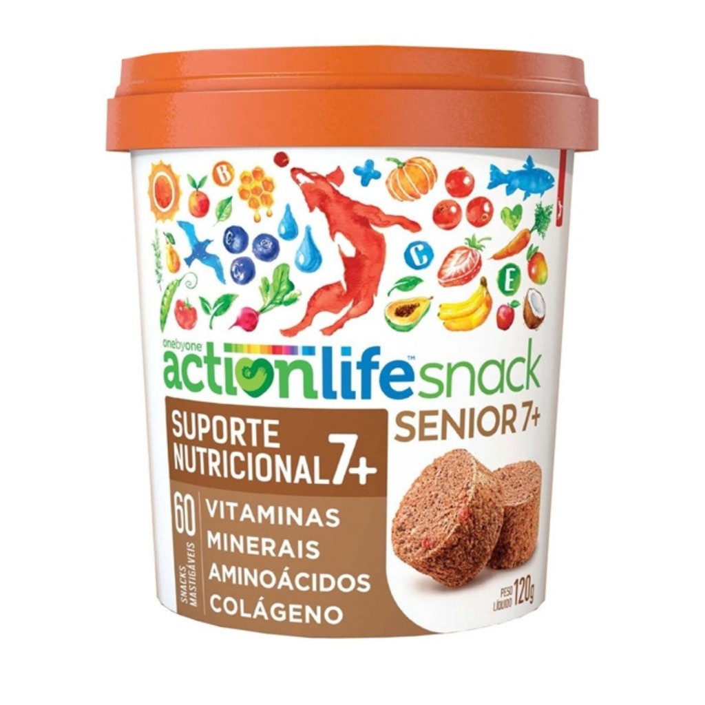 Petisco Mini Snack Actionlife Sênior Spin Pet para Cães 120g