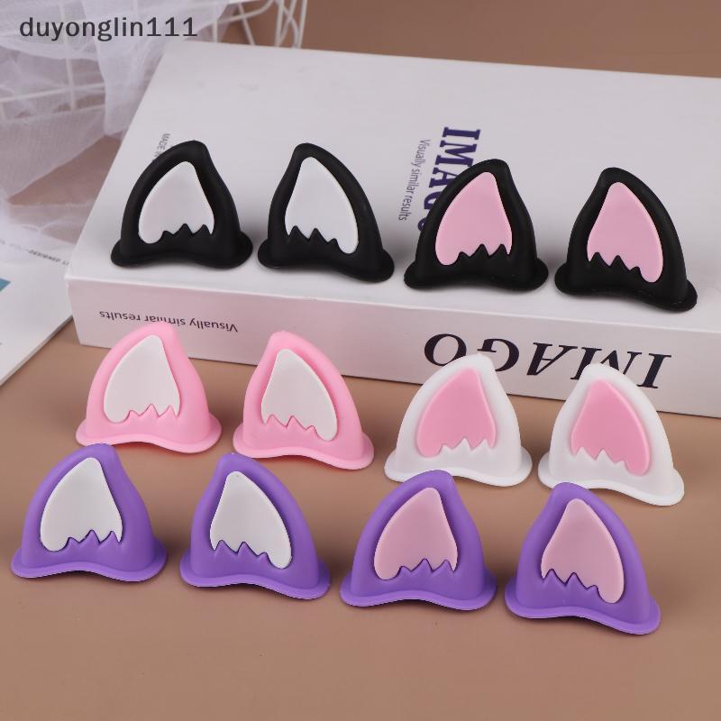 (duyonglin111) Capacete De Motocicleta Decorações De Orelha De Gato Acessório Para Scooter Bicicleta Adesivo Moto Skate 