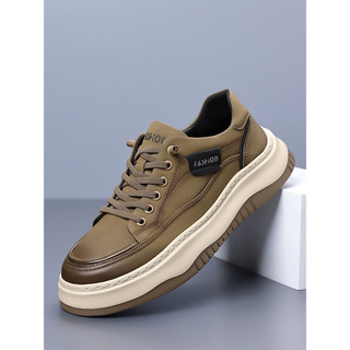 Sapatos masculinos de couro 2026 novo estilo primavera masculino couro genuíno esportes tênis casuais Wenzhou sapatos de