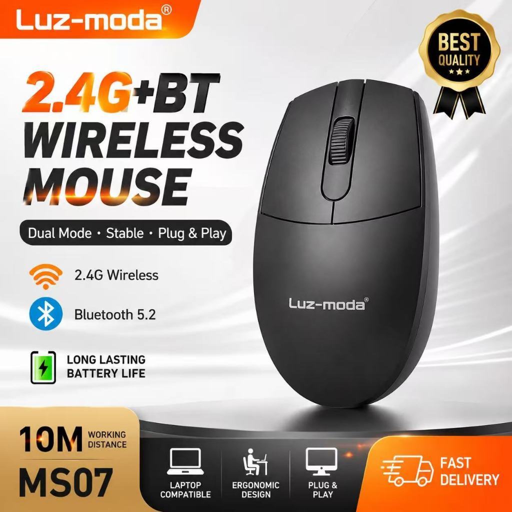 Mouse Bluetooth Sem Fio Recarregável Notebook PC Mac Android Luz-moda