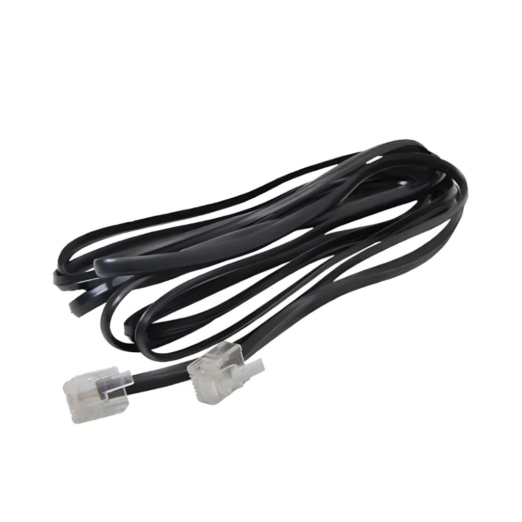 Fio De Telefone RJ11 5 Metros Bestfer Extensão Para Interfone e Telefone Sem Fio Macho x Macho BFH1871 Liso — imagem 2 de 2
