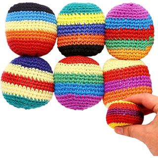 6 Peças de Bolsas de Malha Feitas à Mão, Bolsas de Malha Aprimoradas 2026, Profissionais para Crianças, Bolas de M
