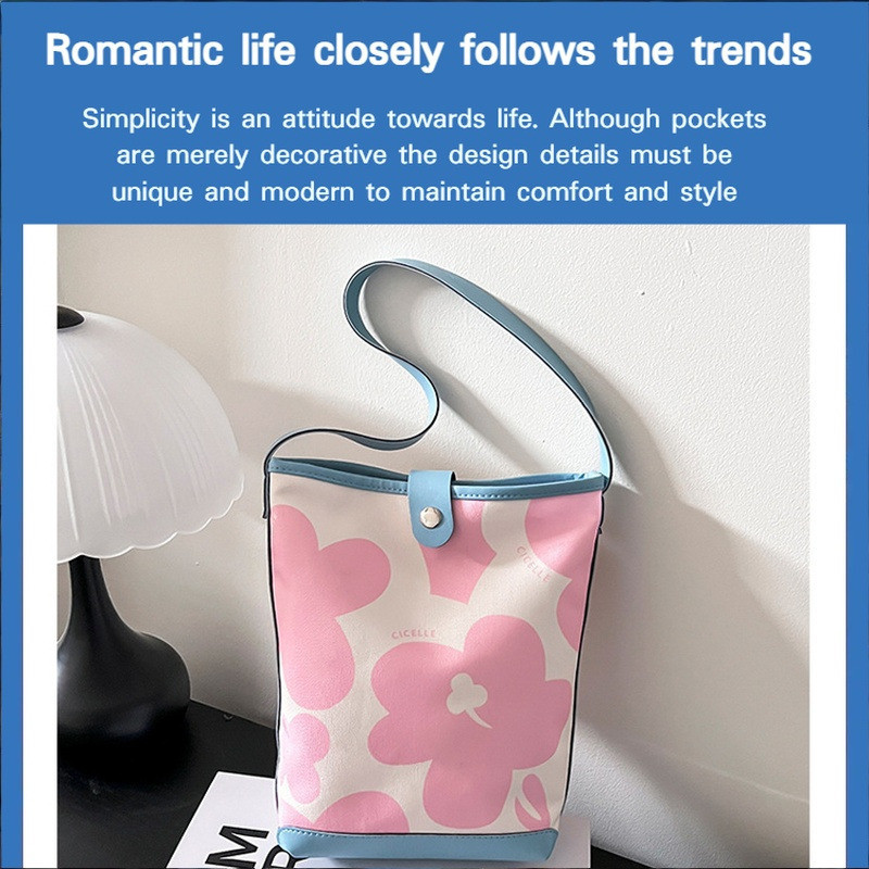 【Estilo Moderno】Bolsa saco feminina estampada e charmosa, bolsa de ombro única, bolsa feminina/casual/saco