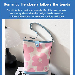 【Estilo Moderno】Bolsa saco feminina estampada e charmosa, bolsa de ombro única, bolsa feminina/casual/saco