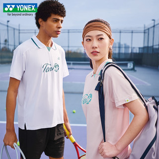 Yonex 26 Novo Estilo Camisa POLO Feminina Camisa de Badminton Top Respirável 2151226 Preto Branco