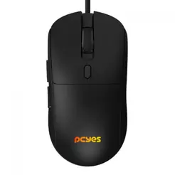 Mouse Gamer PCYes Basaran Black Vulcan, RGB, 12400 DPI, PWM 3327, 6 Botões, Preto, PMGBRBV