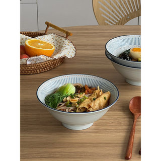 Muni japonês Ramen tigela Retro chapéu tigela de sopa casa tigela de macarrão instantâneo caracol tigela de macarrão ven