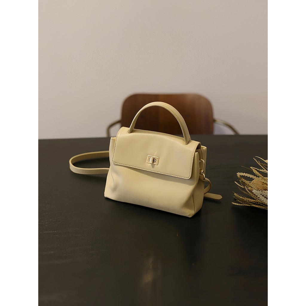 Luz Retro macio bolsa de couro médio Casual bolsa de ombro primavera verão moda pequena bolsa quadrada couro genuíno Cro