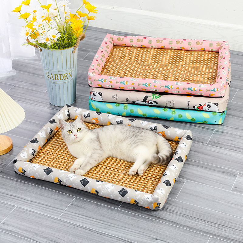 Tapete de gelo para animais de estimação, canil para maca de gato de verão, tapete legal para animais de estimação, cama