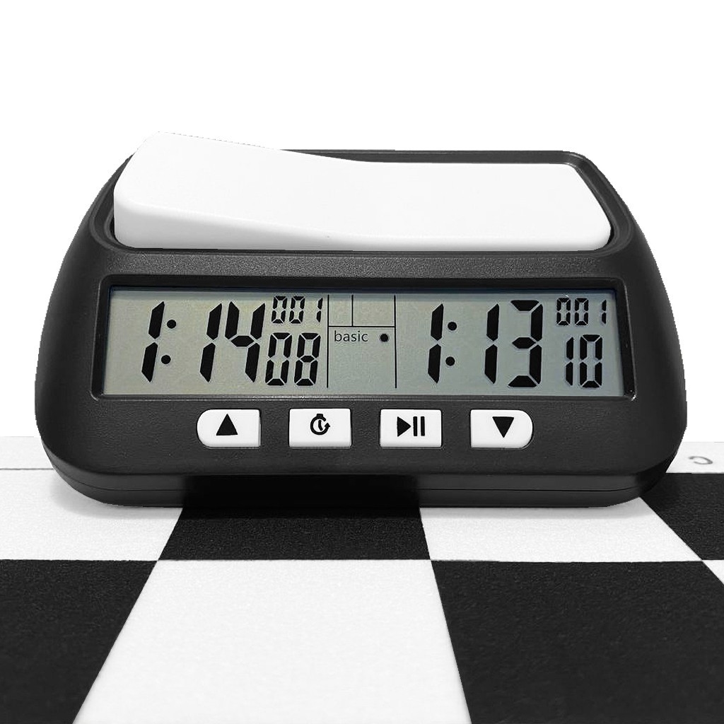 Relógio Profissional Digital Contagem Jogo  Xadrez Cronômetro Compacto Paddle Fischer Sinal Sonoro