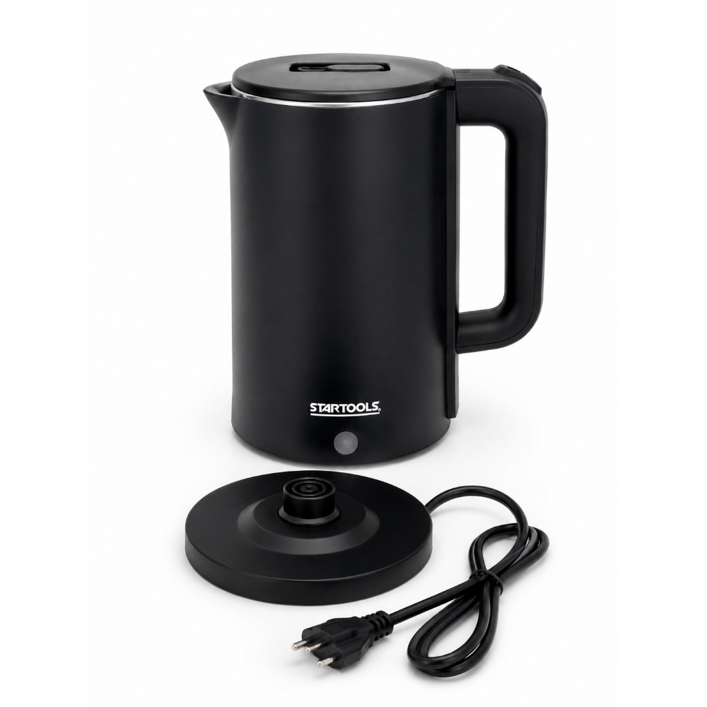 Chaleira Elétrica Inox Desligamento Automático Cor Aço Aquecimento Rápido Segura Café Chá