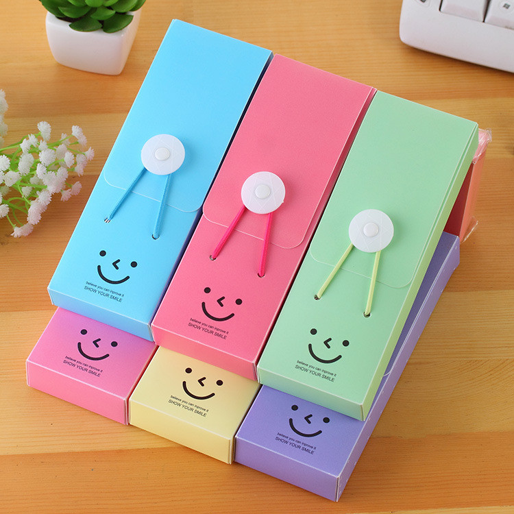 Novo estilo de estojo de lápis infantil, versão coreana, faixa elástica, papelaria, caixa de papelaria, cor doce, torre