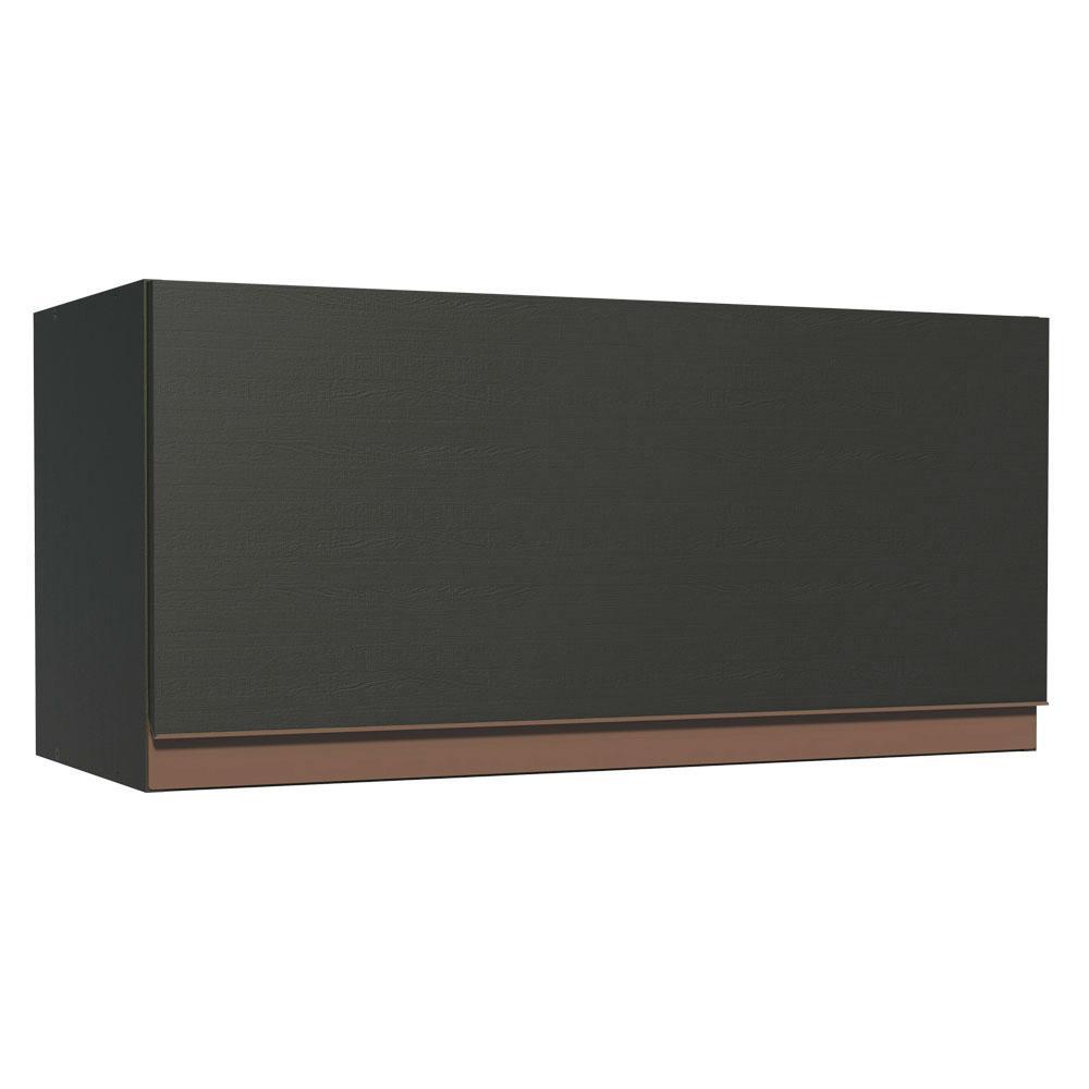 Armário de Cozinha Aéreo 70 cm 1 Porta Preto Reims Madesa XJ