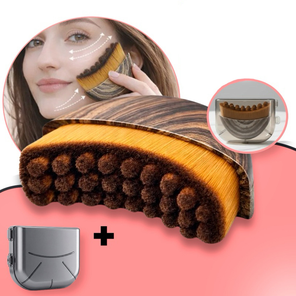 Escova Facial para Massagem com Cerdas Macias e Design Ergonômico com Estojo
