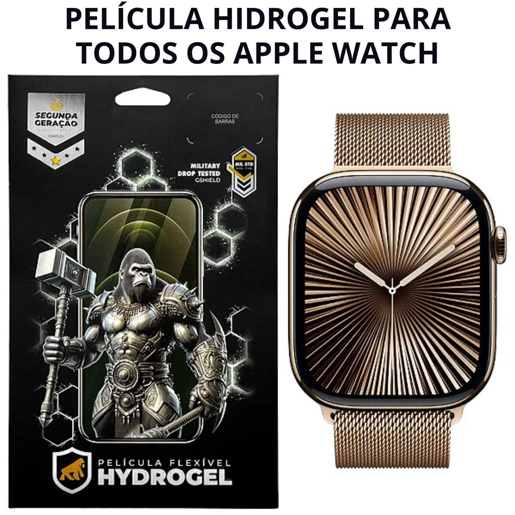 3 ou 6 Películas De Hidrogel HD ou Fosca para Todos Smartwatch Apple Watch Series Ultra 40,41,42,43,44,45,46,47,48,49mm