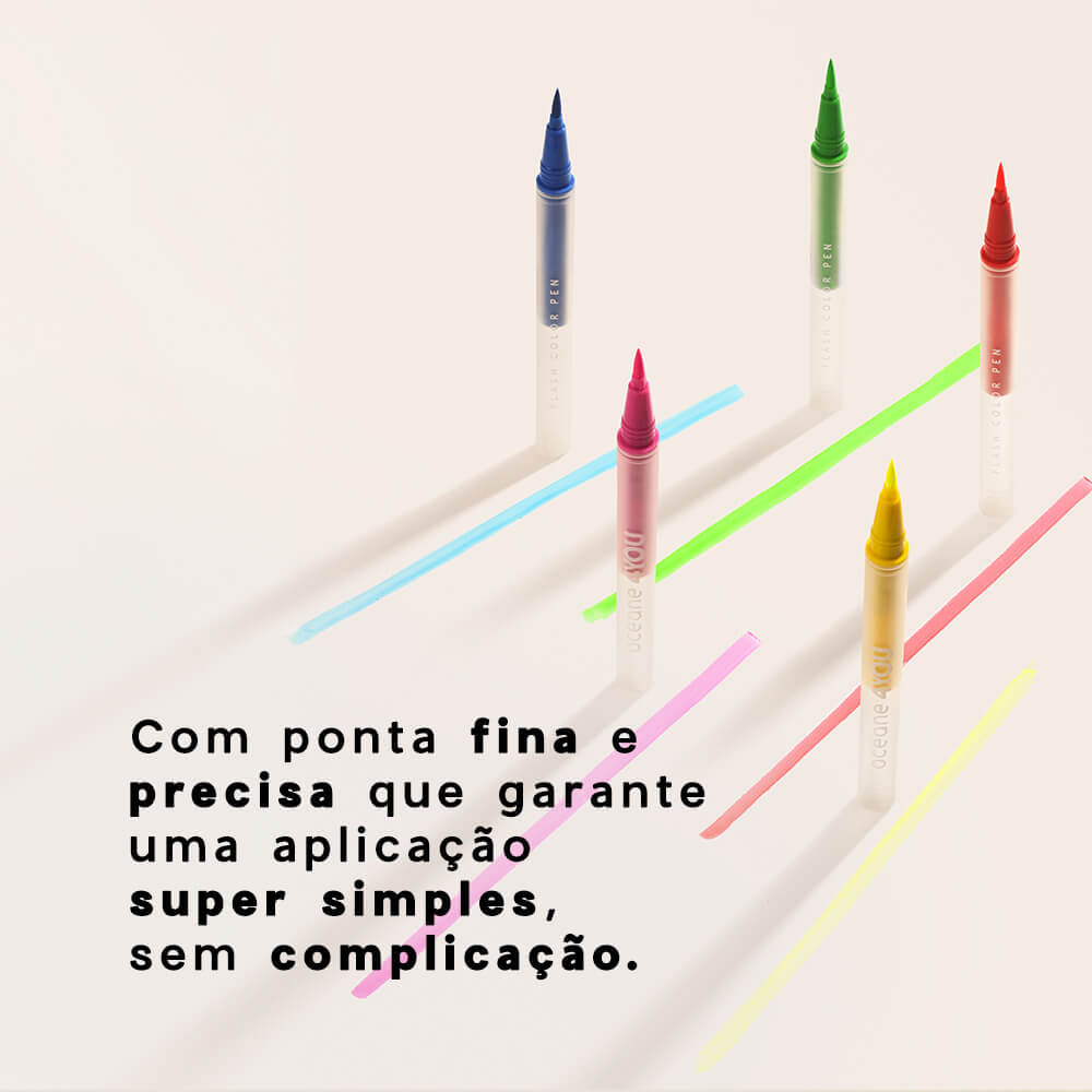 Caneta Delineadora Azul - Flash Color Pen Neon Blue 4you 1,2ml