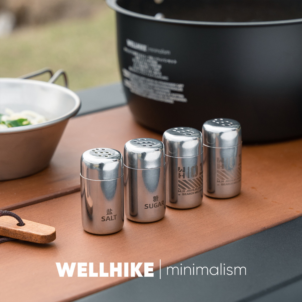 WELLHIKE Mini cápsula tempero garrafa conjunto acampamento ao ar livre caminhadas portátil sal açúcar tempero frasco sel