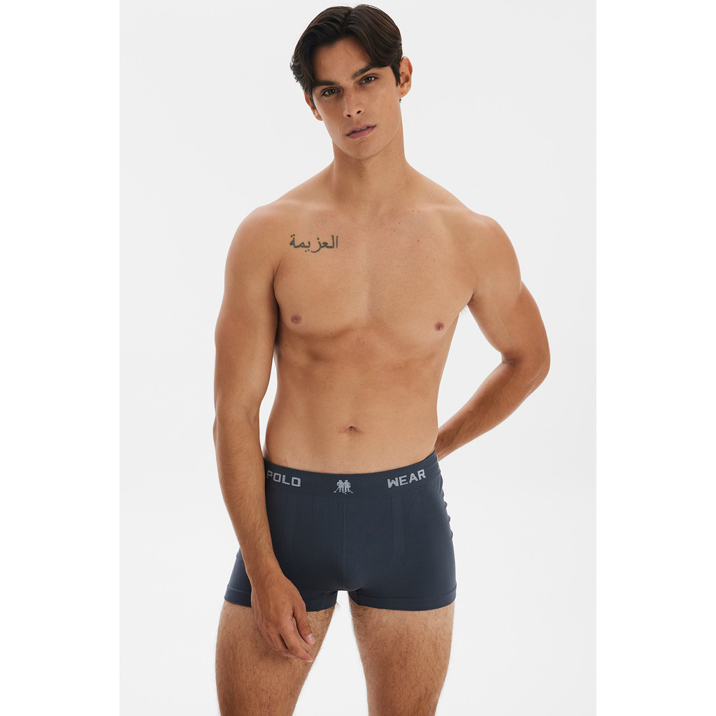 Kit 3 Cuecas Boxer Polo Wear Cinza Médio