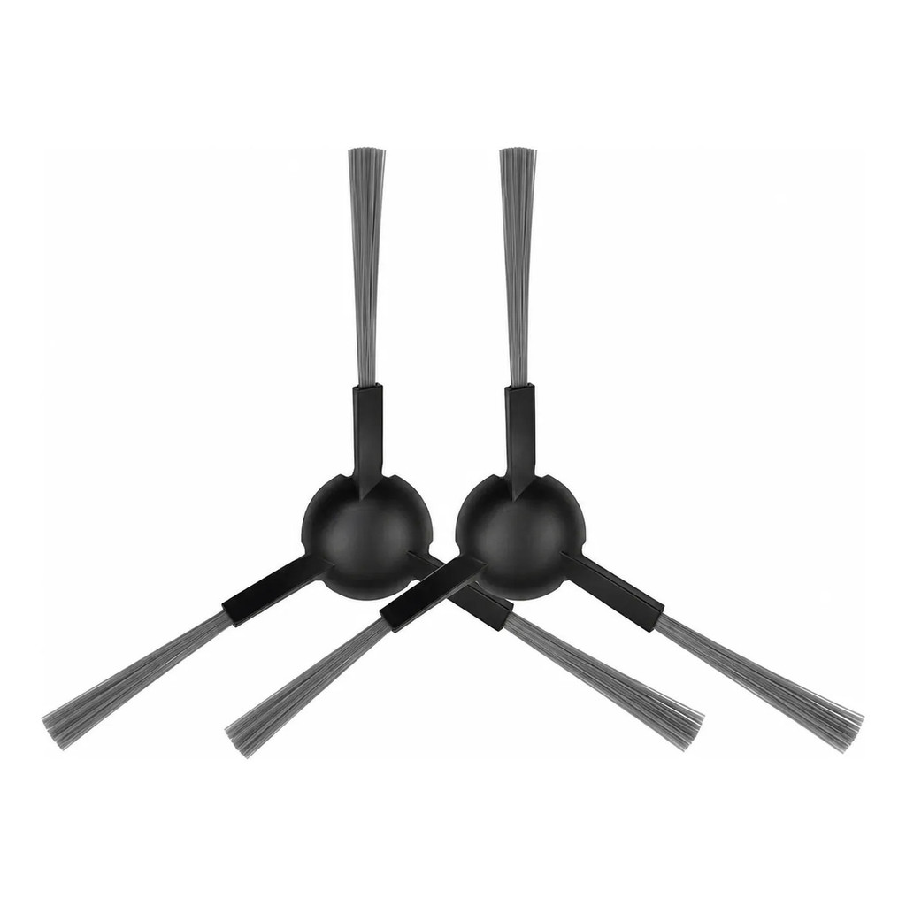 Kit 2 Escova Lateral Robô Aspirador X20 Max E X20 Pro Preto Preto