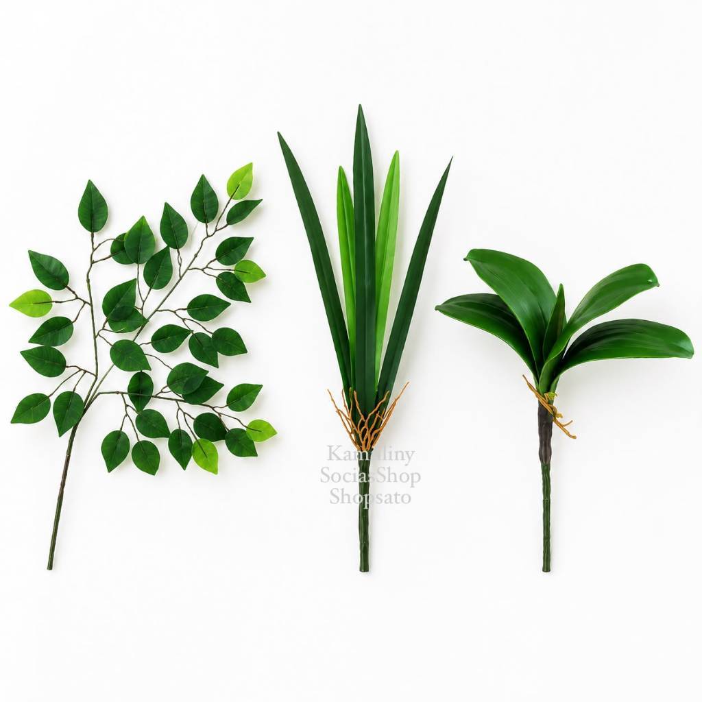 Folhas Folhagem Artificial Verde Decorativa Complemento De Arranjos Enfeites e Decorações