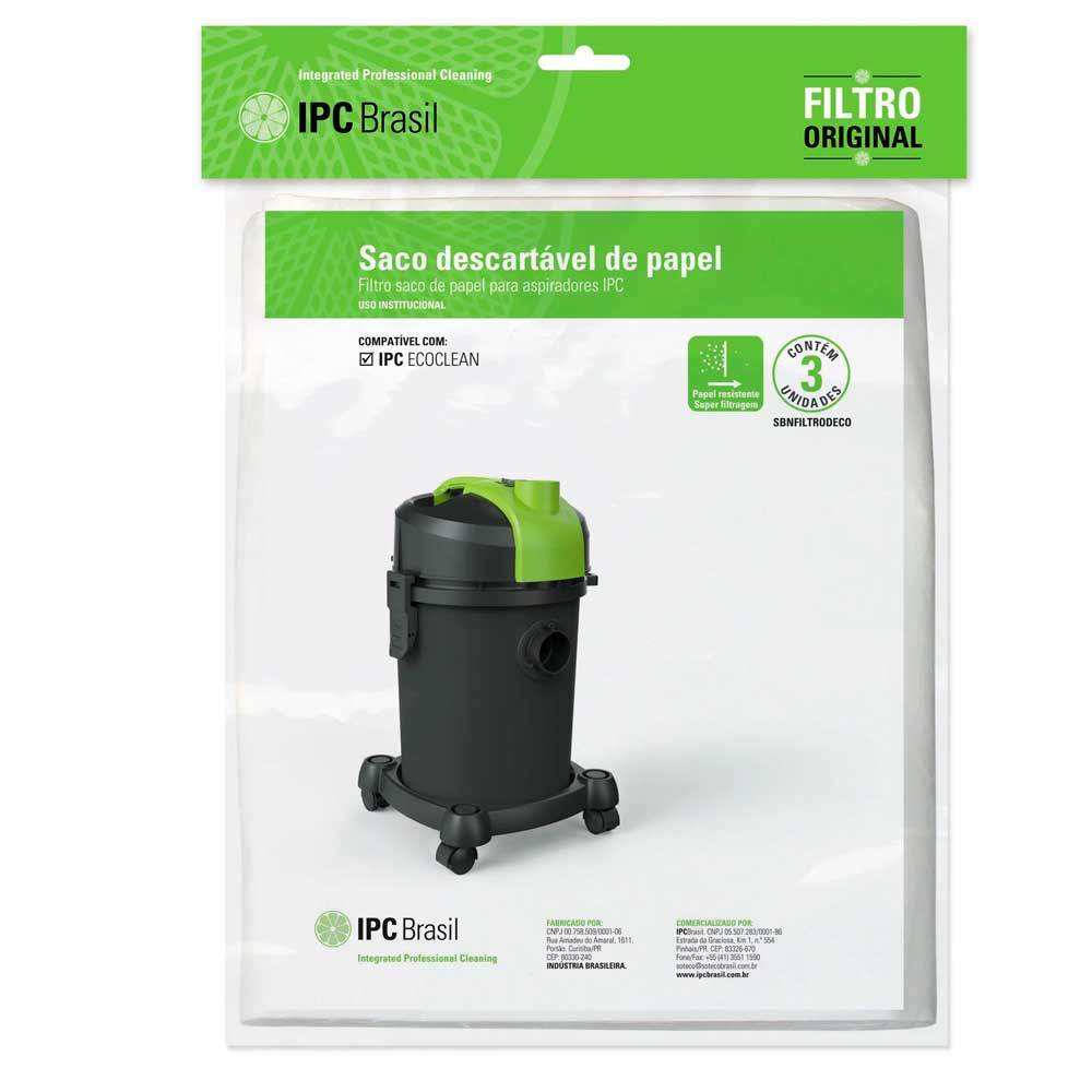 Saco P/ Po Descartavel Aspirador Ecoclean (3pcs) Ipc – Sbnfiltrodeco