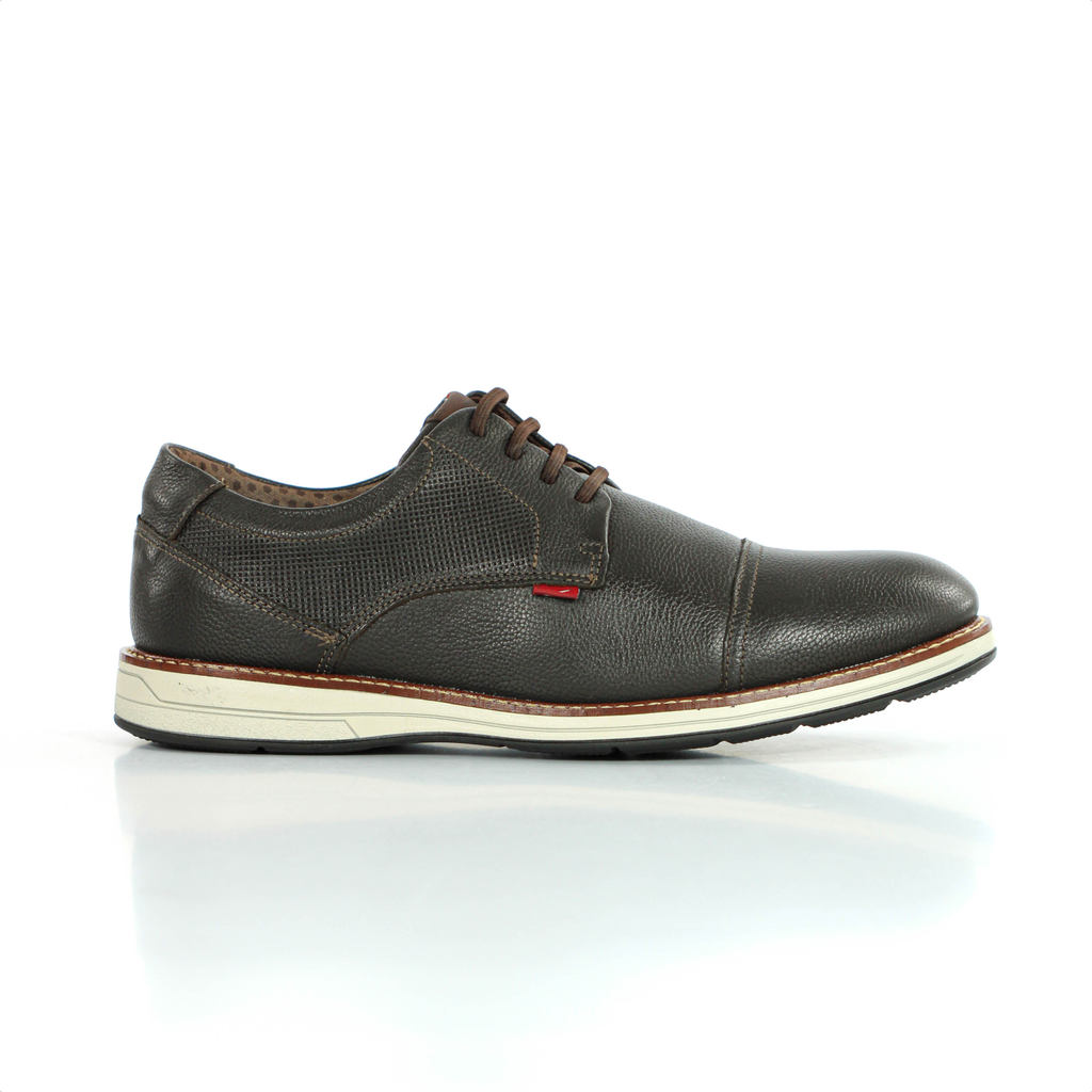 Sapato Ferracini Oxford Kingston Couro Marrom - Masculino