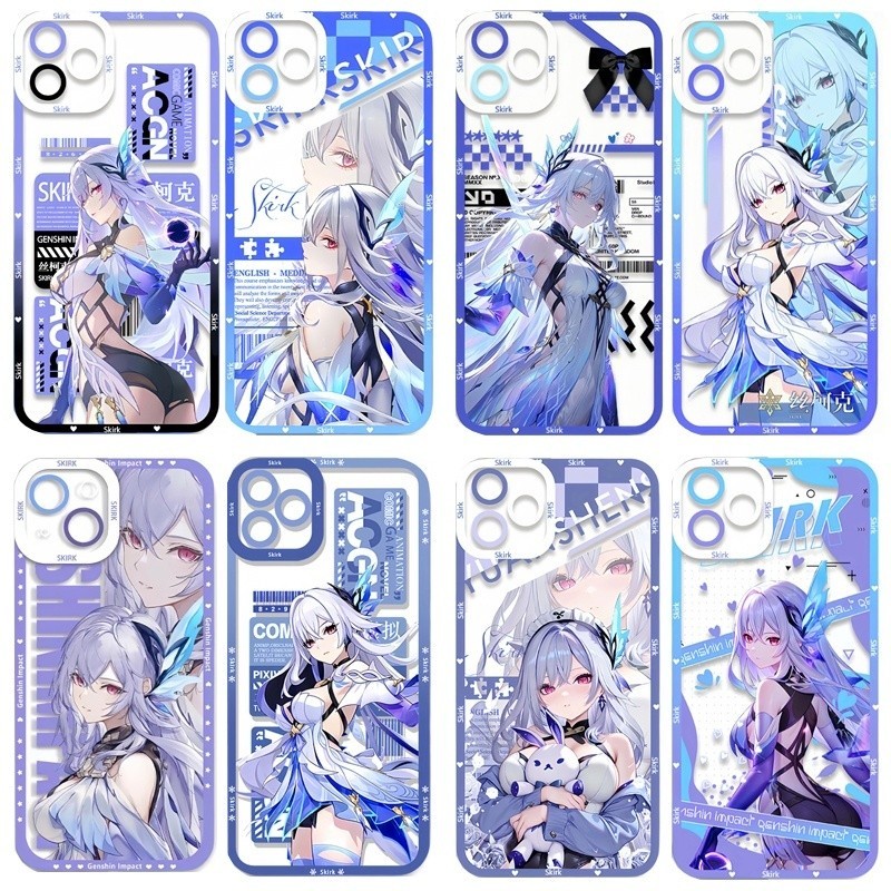 Genshin Impact Skirk Capa De Telefone Moderna Para Samsung Galaxy A07 A54 A55 A34 A35 A53 A24 A14 A15 A25 A04 A04E Trans