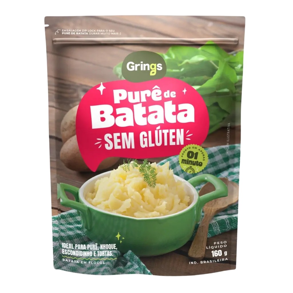 Purê de Batata Sem Glúten 160 Gramas Grings
