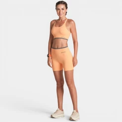 Short LSport Lupo Seamless Ayra Feminina - Laranja e Preto