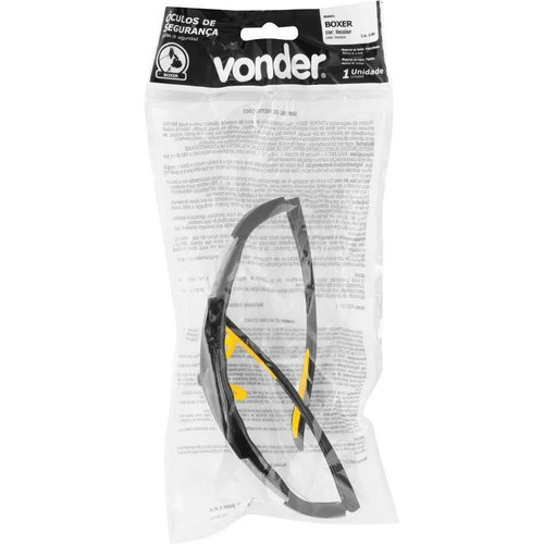 Óculos de Segurança Boxer Incolor EPI Alto Impacto Vonder · foto 2