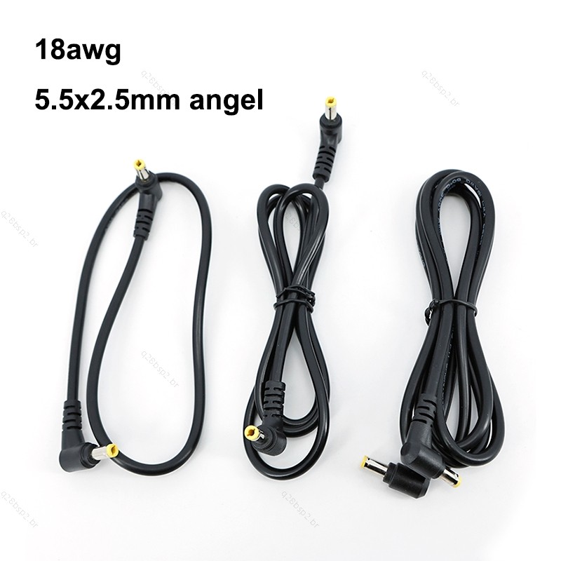 0.5m 1m 1.5m Ângulo Duplo DC Macho Para Cabo De Extensão De Alimentação 5.5x2.5m
