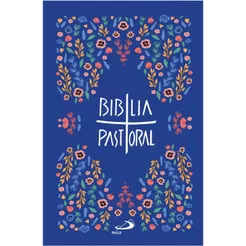 Bíblia Pastoral | Floral Azul | Capa Cristal