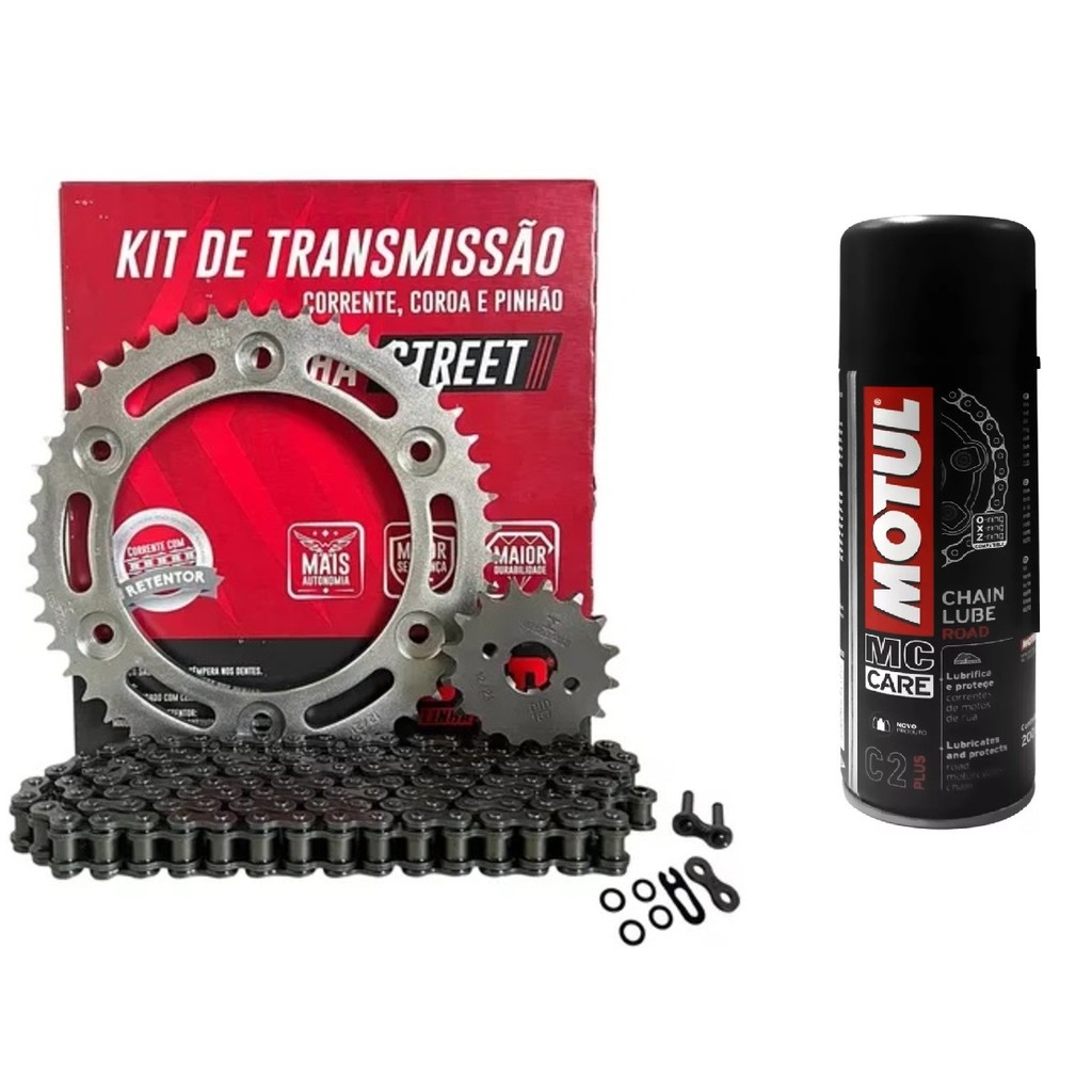 KIT QUIT TRANSMISSAO TRACAO RELACAO HONDA Cb 300 Cb 300r Cb300r COM RETENTOR D.I.D + BRINDE