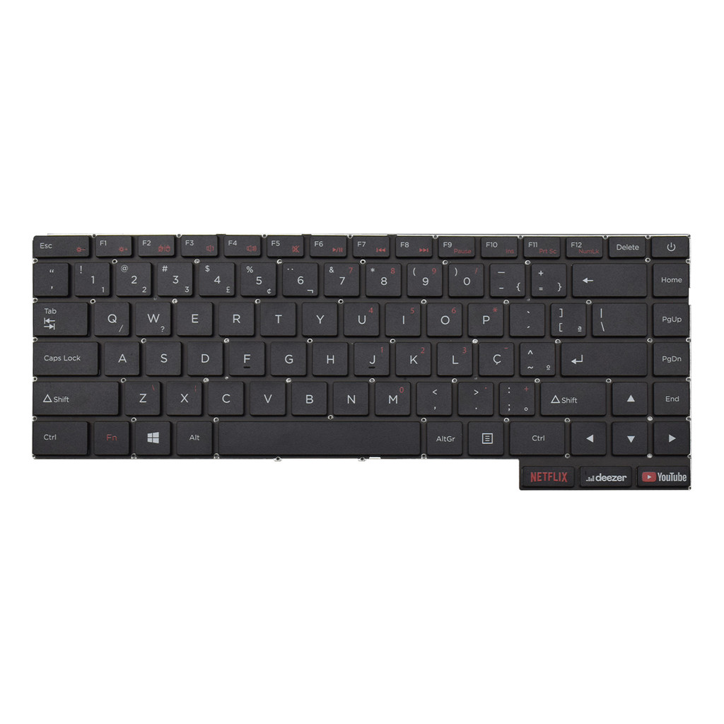 Teclado para Notebook Positivo Motion C4500D ABNT2 Preto