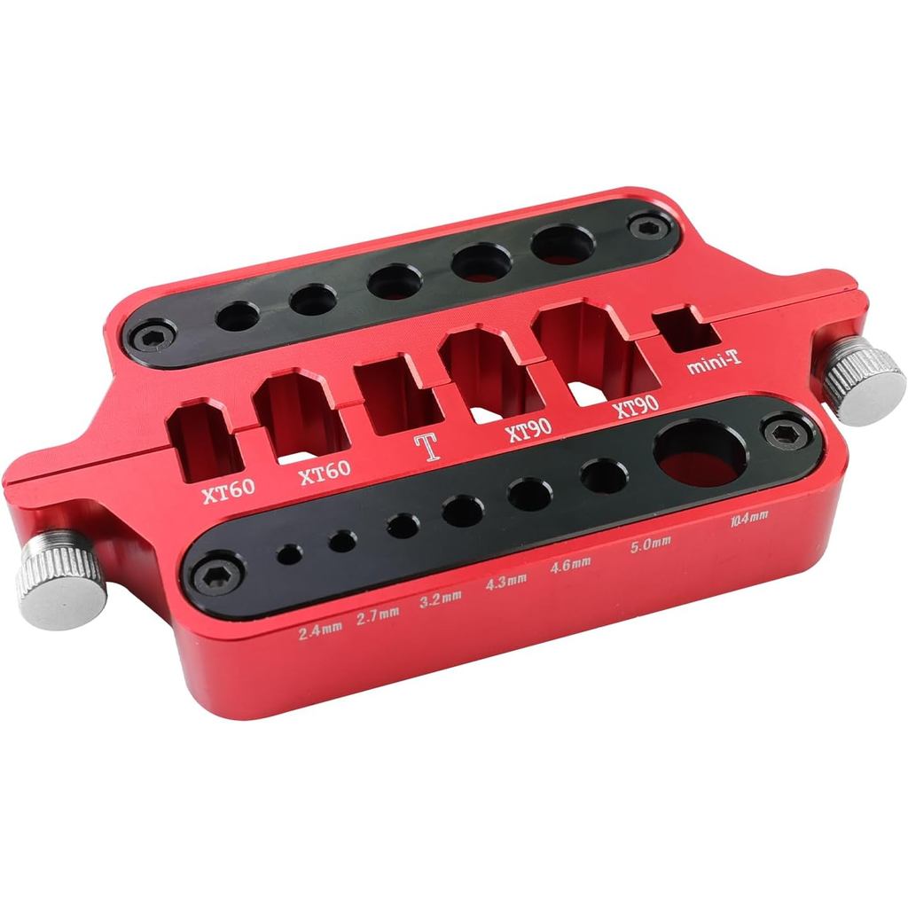 1 Pacote Ledvillage Estação de Soldagem Isolada de Alumínio Vermelho com Gabarito para Ferramentas RC para Conectores XT