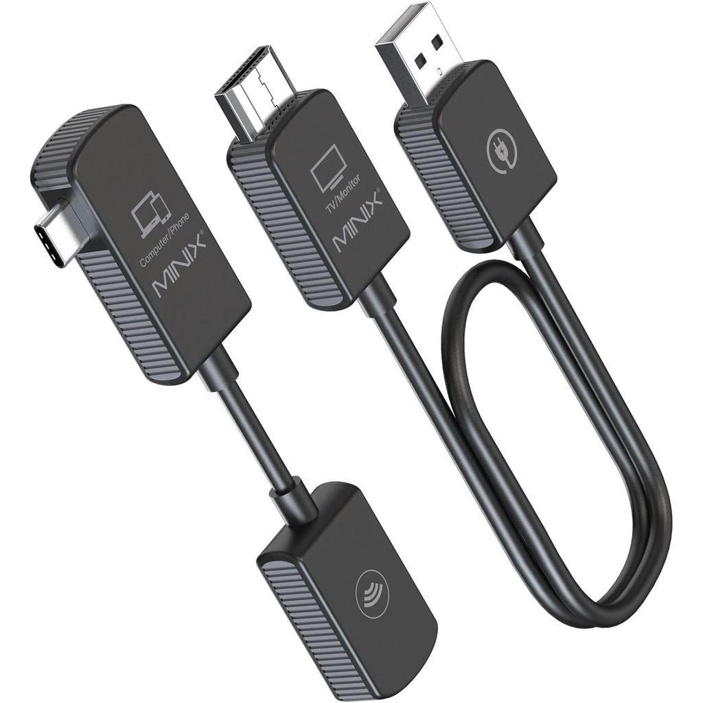 MINIX C1 USB-C HDMI Wireless Extender,1080P 60Hz, Plug and Play for Laptops, PC, Smartphones, Game Consoles, Streaming,
