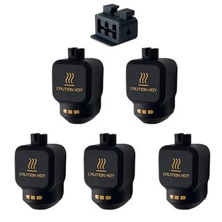 5 peças de capas de silicone P2S/X2D/H2D com código de identificação e 1 escova para bico, acessórios para peças de impr