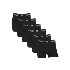 Kit 6 Cuecas Boxer Polo Wear Basic Microfibra