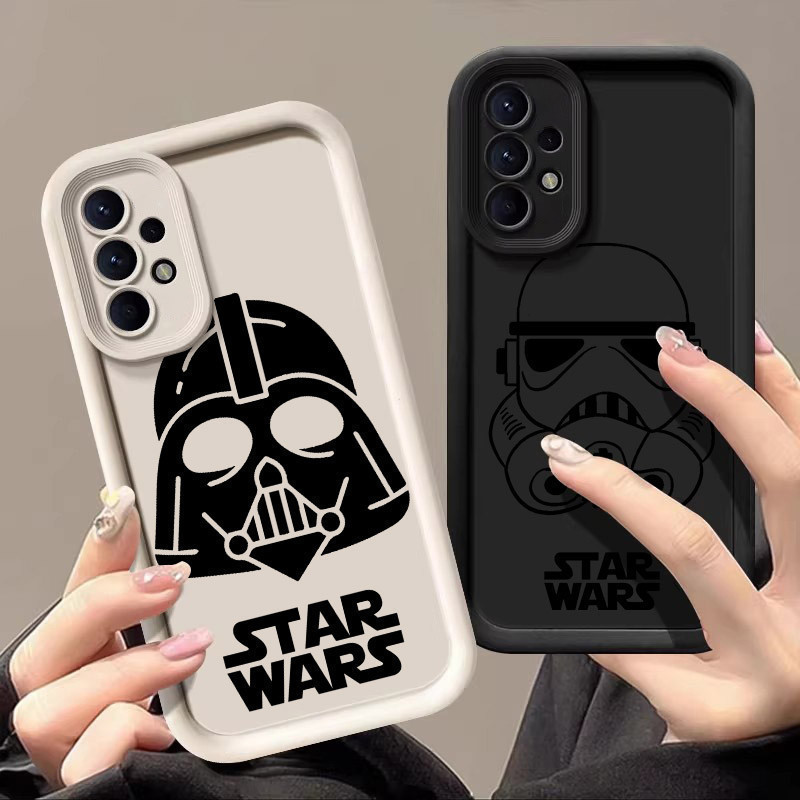 Capa de Telefone com Padrão de Capacete de Stormtrooper para Samsung Galaxy A55 