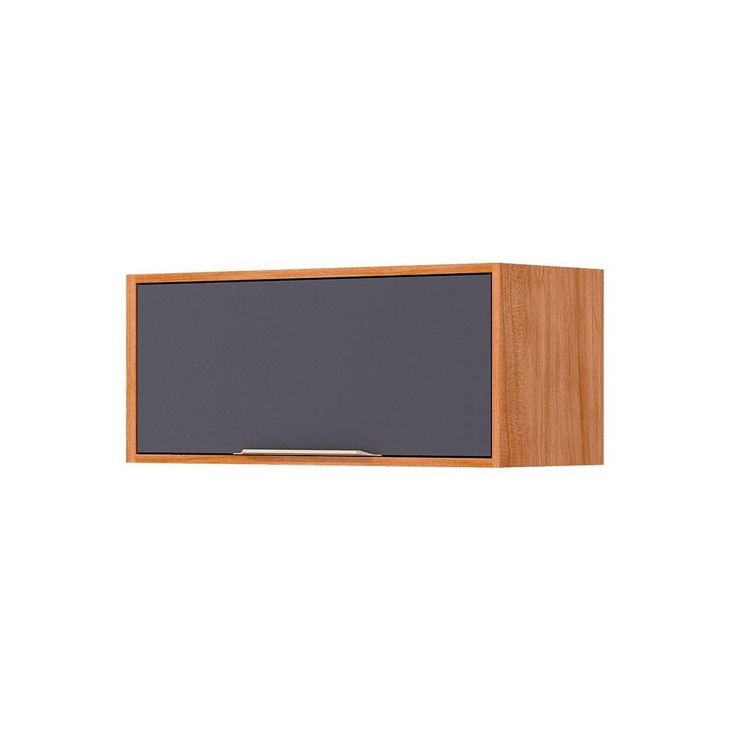 Armário Aéreo p/ Cozinha Esplendida Geladeira c/ 1 Portas Basculante 80cm Cinamomo/Titanium - MGM