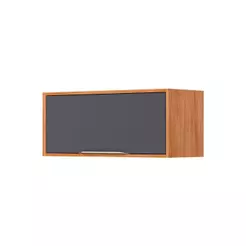 Armário Aéreo p/ Cozinha Esplendida Geladeira c/ 1 Portas Basculante 80cm Cinamomo/Titanium - MGM