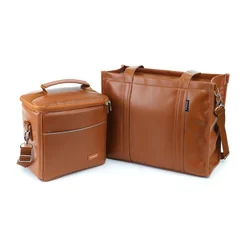 Kit Bolsa Tote Midi com Alça + Térmica Move Média Caramelo