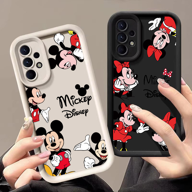 Capa de celular Mickey e Minnie Stitch compatível com Samsung Galaxy A55 A54 5G 