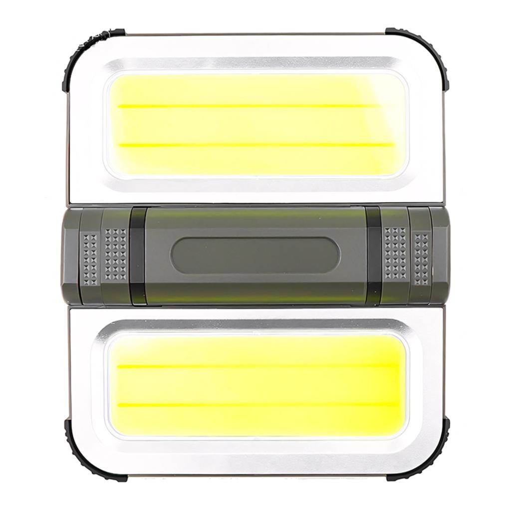 Luz de acampamento dobrável recarregável para aventuras ao ar livre (cabo T13 + USB sem suporte)