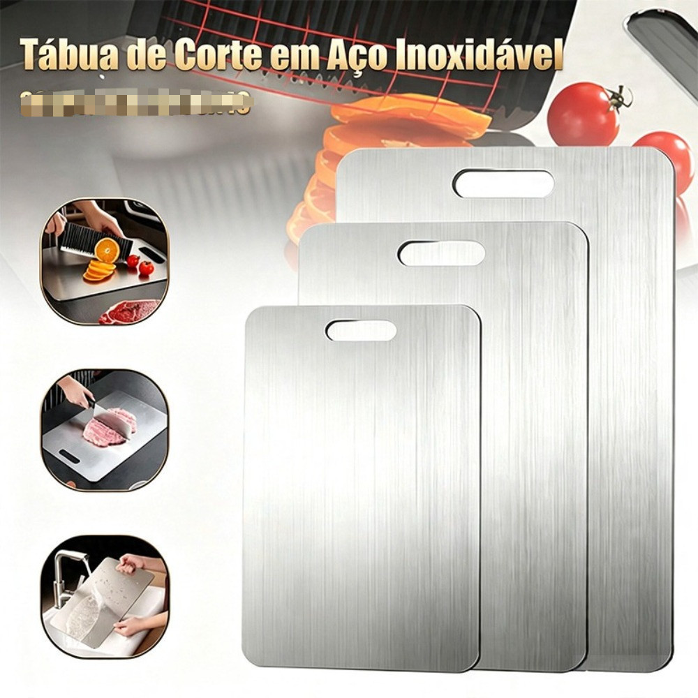 Tábua de Corte em Aço Inoxidável 316