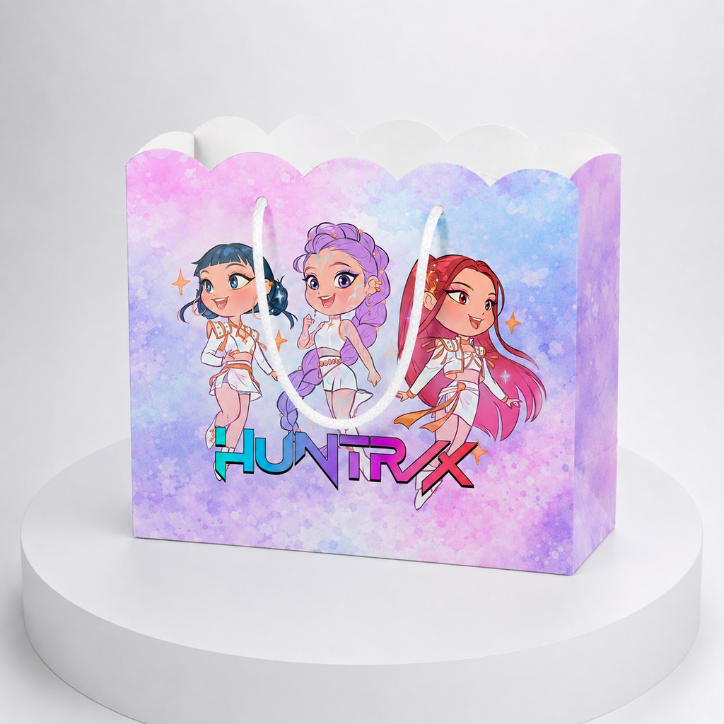 Kit Sacolas Lembrancinhas Para Festa Aniversario Sacolinha Surpresa Pegue e Monte Personalizadas Guerreiras Kpop