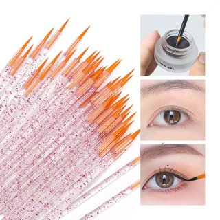 Kit 50/200 Pincéis Descartáveis Delineador Aplicador Maquiagem Uso Diário Salão Beleza