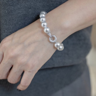 Pulseira de pérola de luxo com luz francesa Nini mesmo estilo pulseira de pérola branca australiana presente feminino se